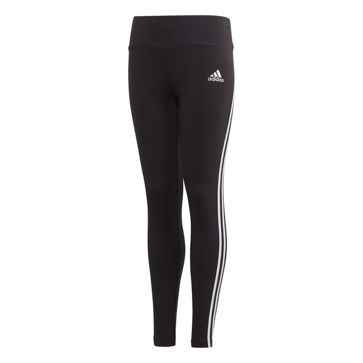 Colanți Sport pentru Copii Adidas Cotton 3 Bandas Girl Negru
