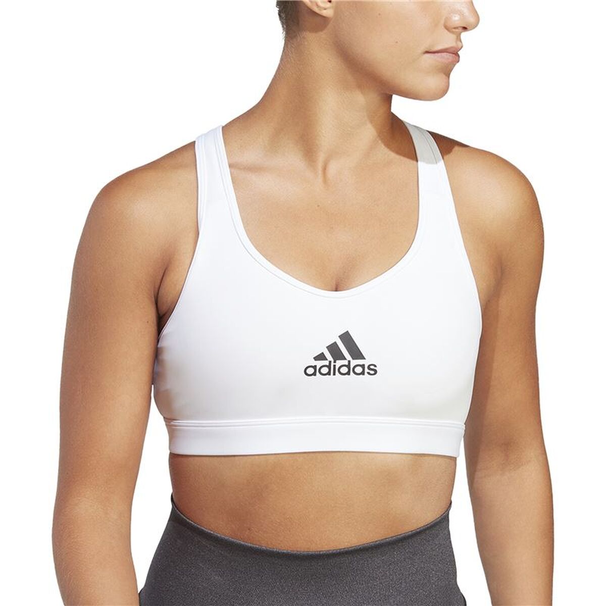 Sutien Sport Adidas Pwr Ct Ms Alb