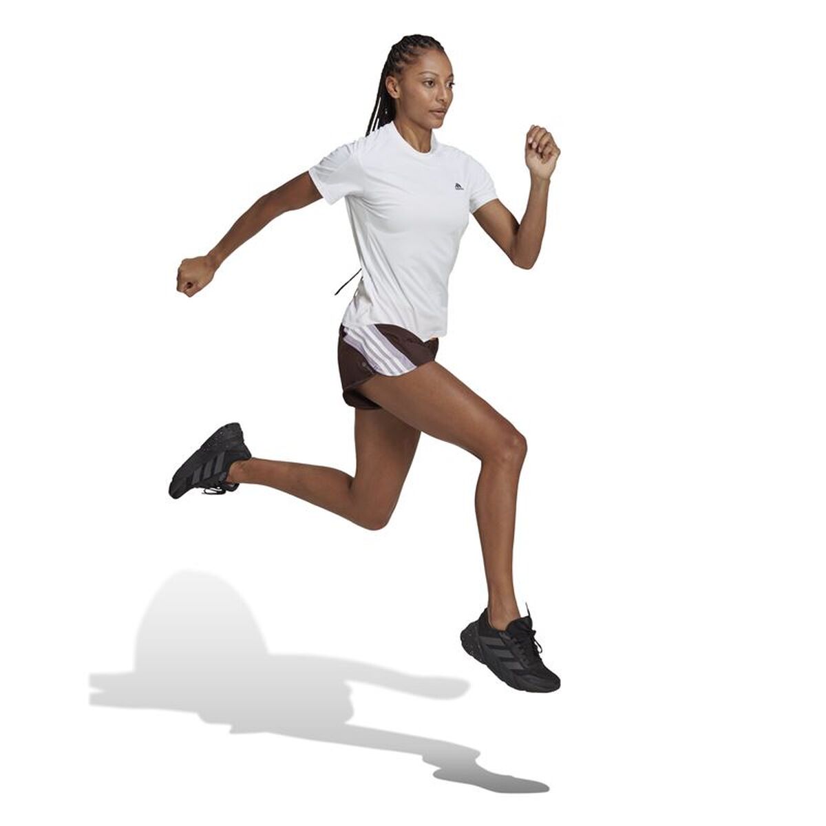 Pantaloni Scurți Sport pentru Damă Adidas Hyperglam Negru Castaniu