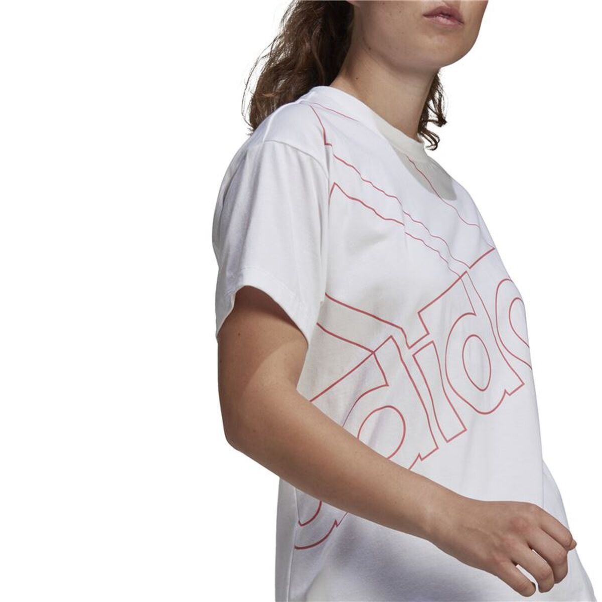 Tricou cu Mânecă Scurtă Bărbați Adidas Giant Logo Alb