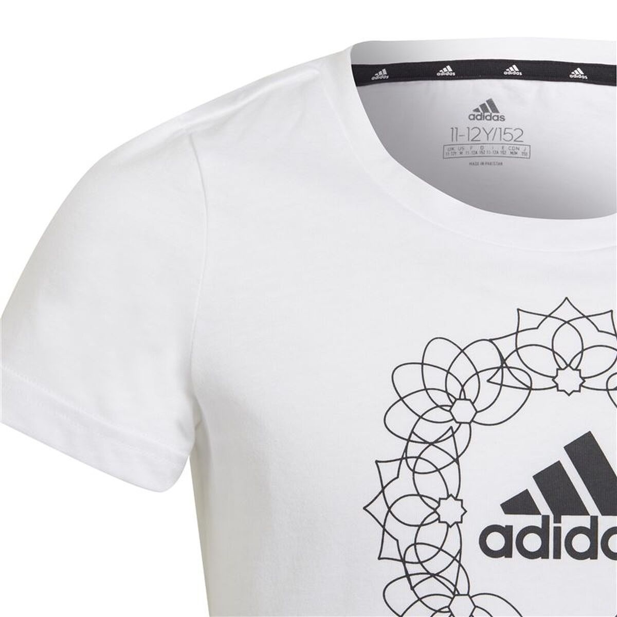 Tricou cu Mânecă Scurtă pentru Copii Adidas Graphic Alb