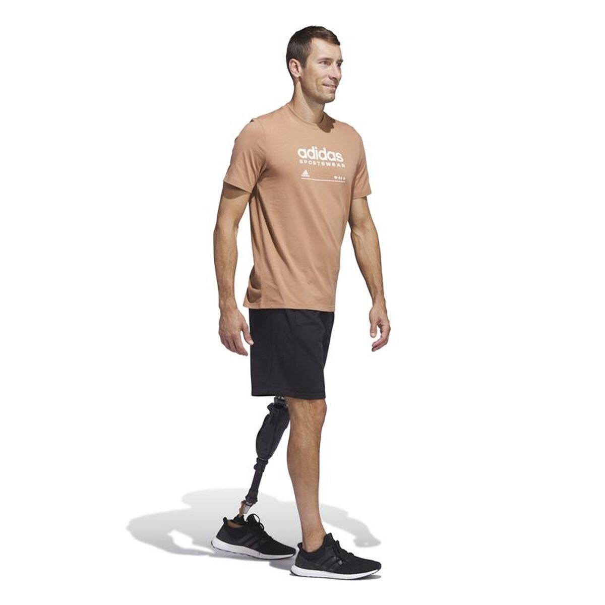 Tricou cu Mânecă Scurtă Bărbați Adidas Lounge Maro Deschis