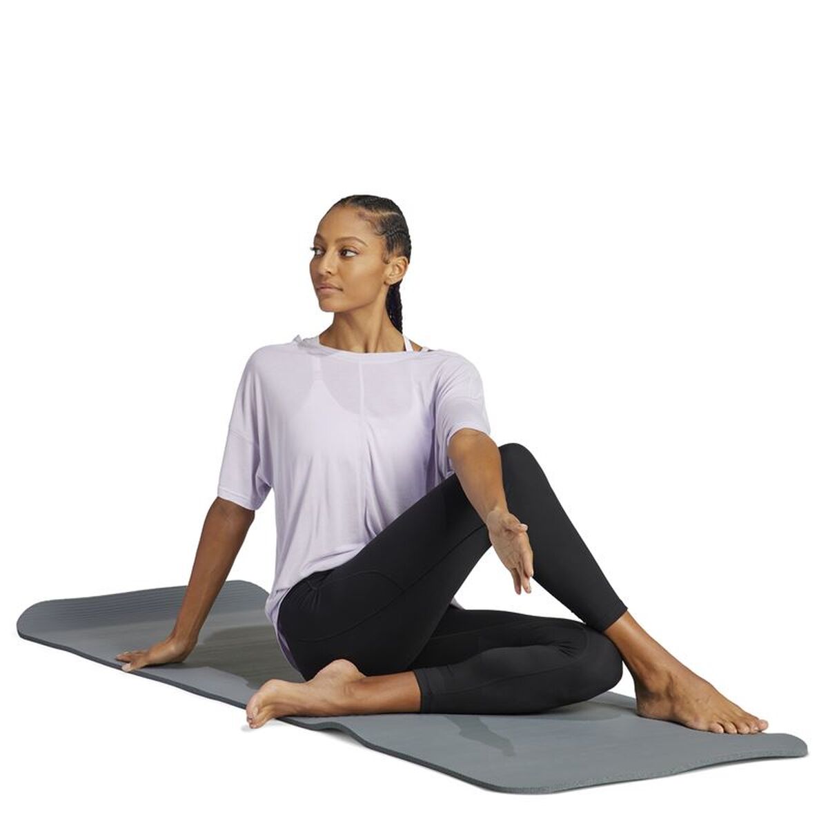 Tricou cu Mânecă Scurtă Femei Adidas Yoga Studio Oversized Liliachiu