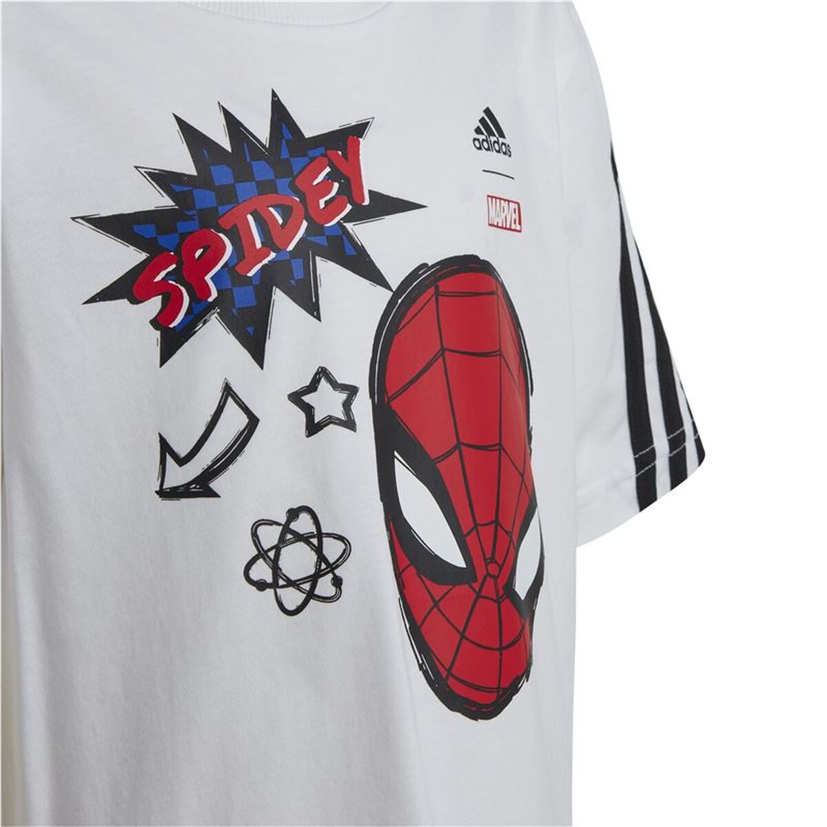 Tricou cu Mânecă Scurtă pentru Copii Adidas Marvel Spider-Man Alb