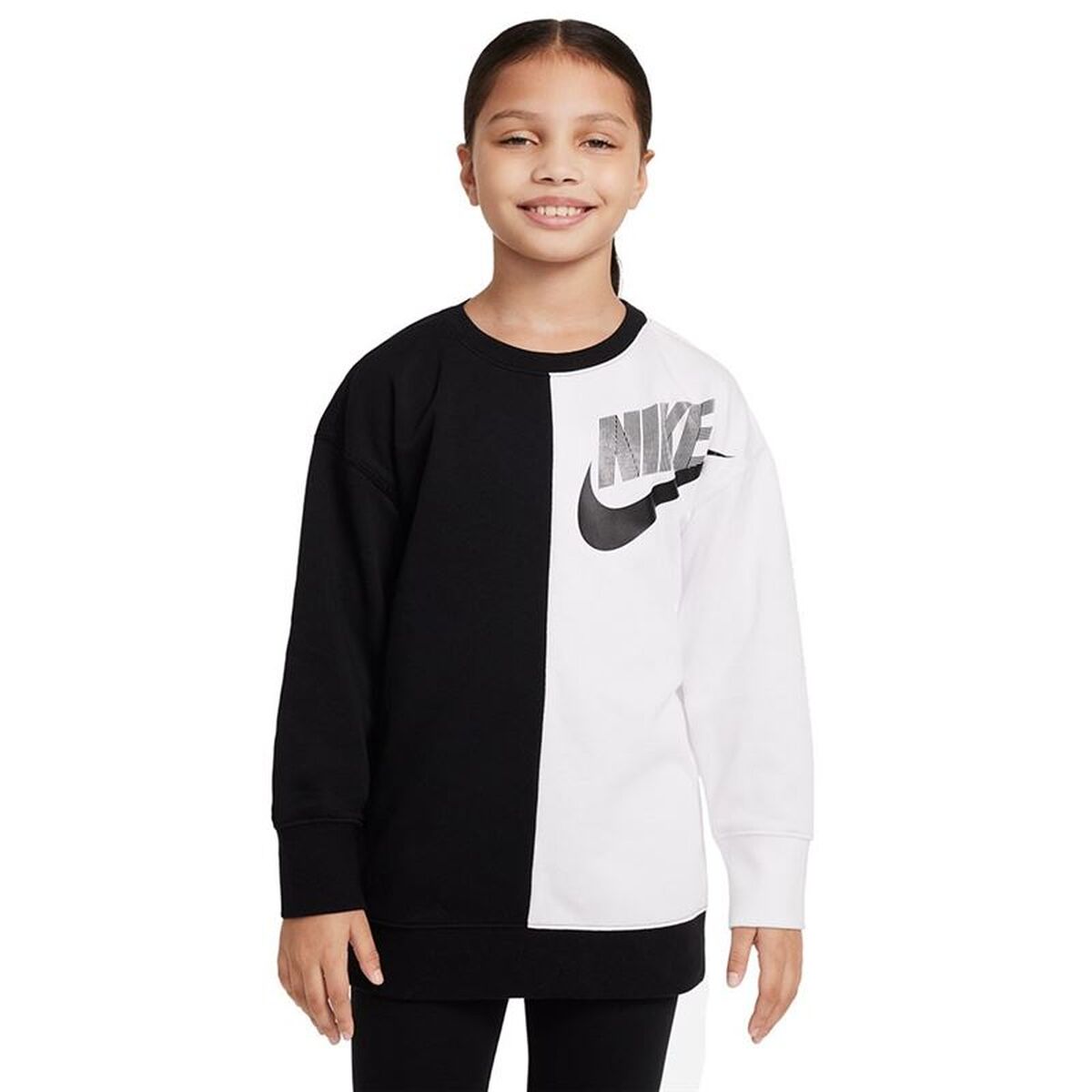 Hanorac fără glugă pentru fete Nike Sportswear  Negru