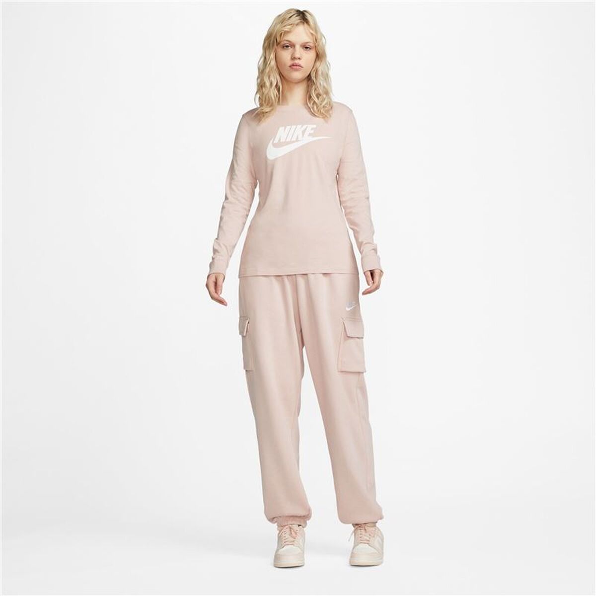 Tricou cu Mânecă Scurtă Femei Nike BV6171-602 Roz deschis (S)