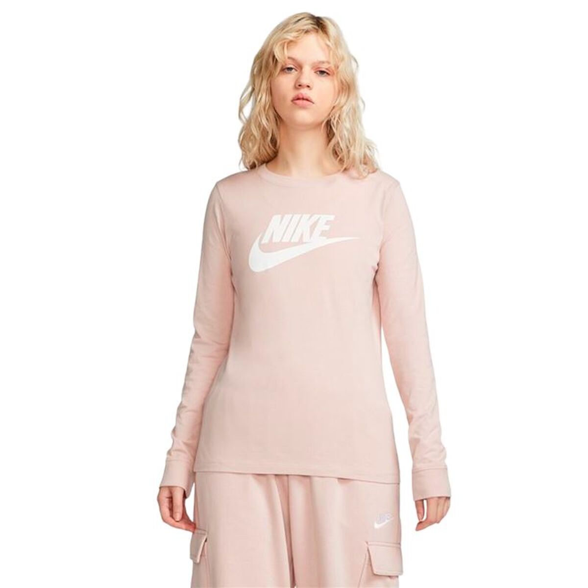 Tricou cu Mânecă Scurtă Femei Nike BV6171-602 Roz deschis (S)