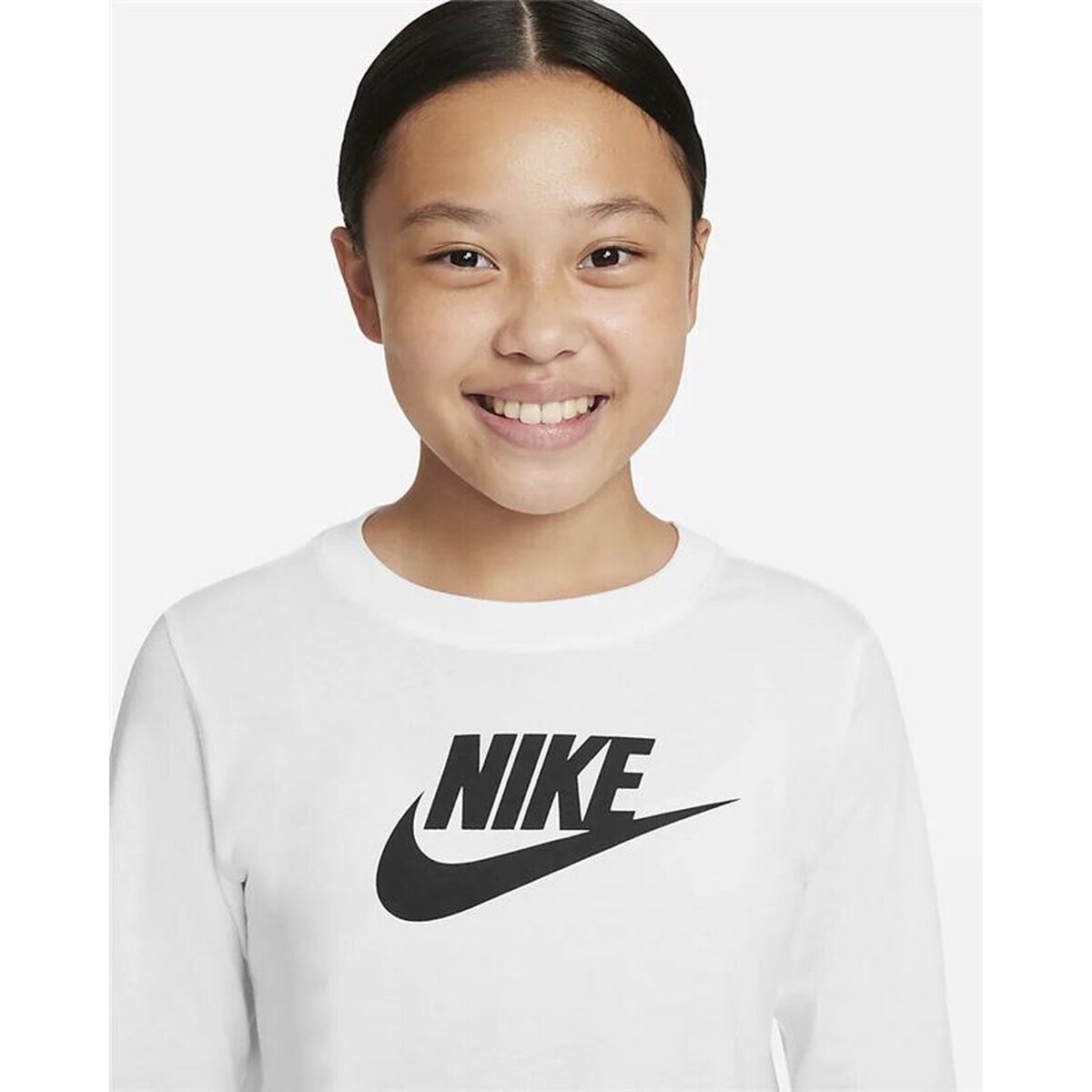 Tricou cu Mânecă Scurtă pentru Copii Nike CZ1260-100 Alb