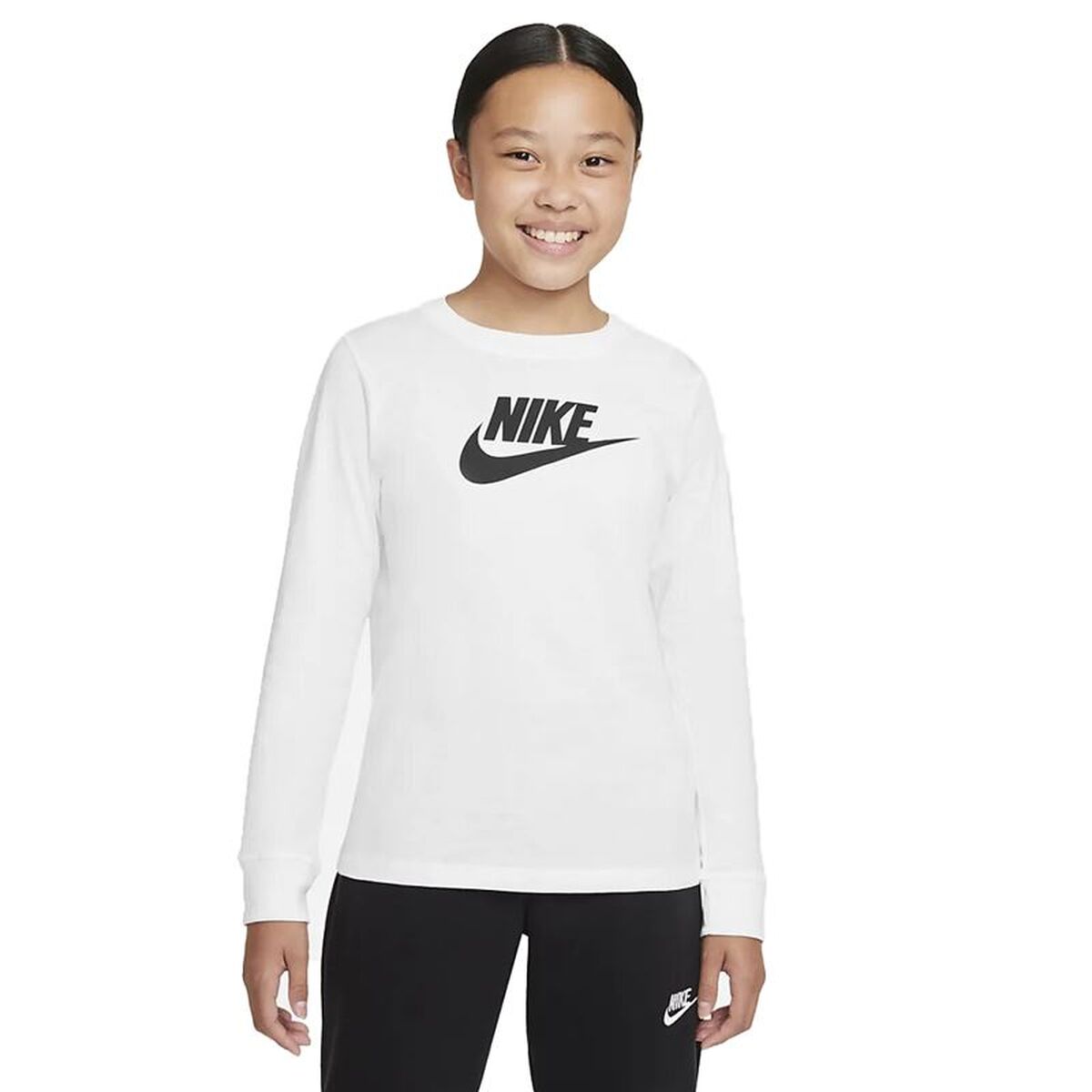 Tricou cu Mânecă Scurtă pentru Copii Nike CZ1260-100 Alb