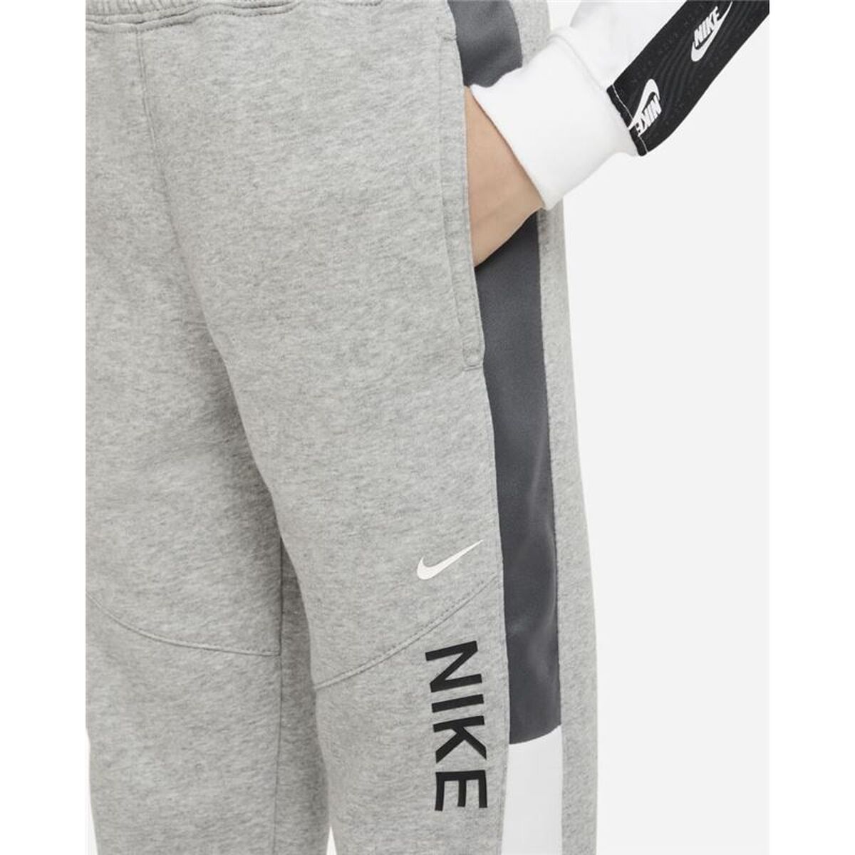 Pantaloni Sport pentru Copii Nike NSW HYBRID FLC BB Gri