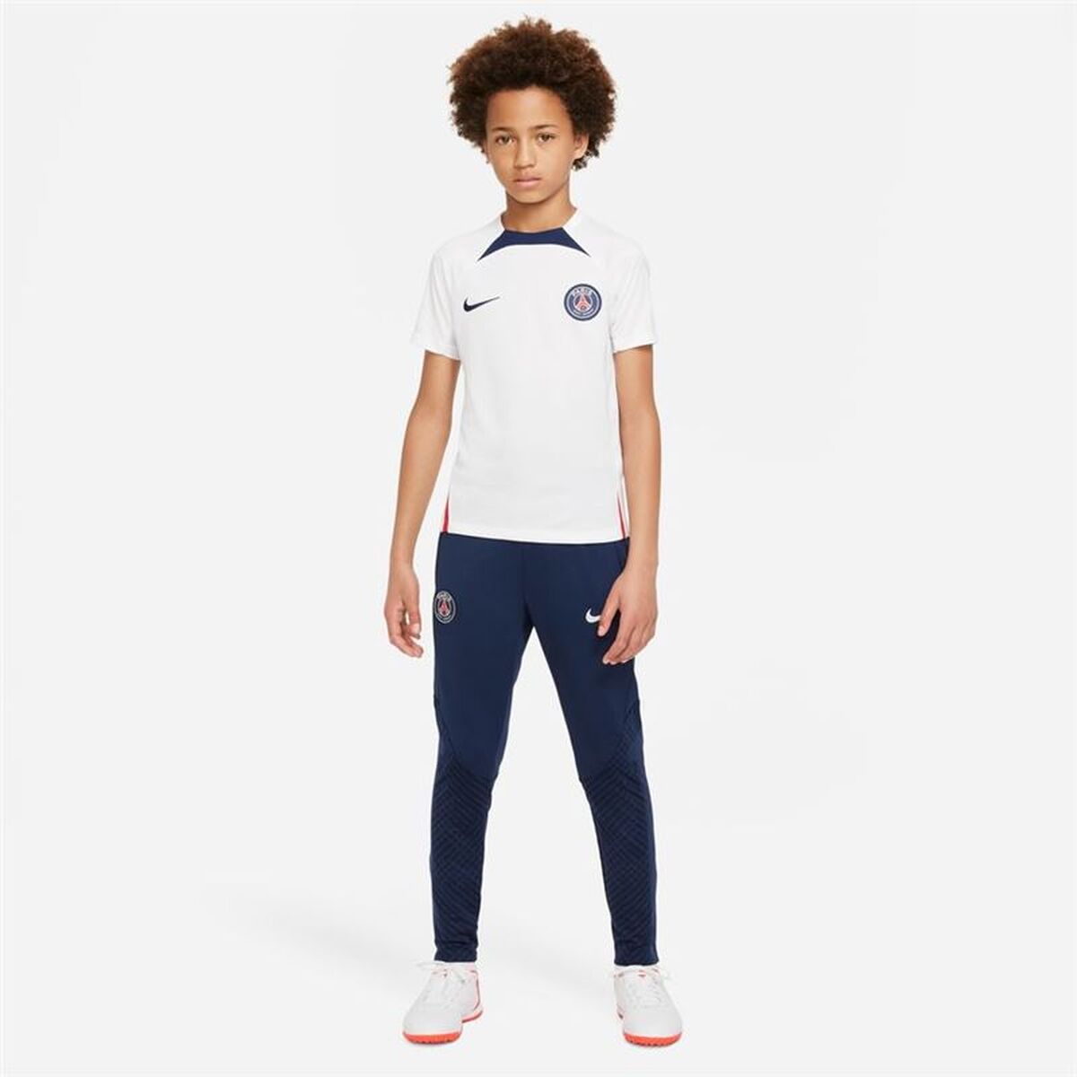Tricou de Fotbal cu Mânecă Scurtă pentru Copii Nike París Saint-Germain Strike Alb