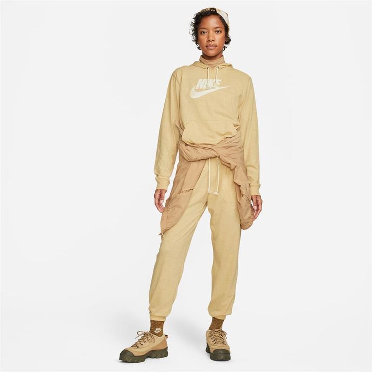 Hanorac cu Glugă Femei Nike Vintage Bej