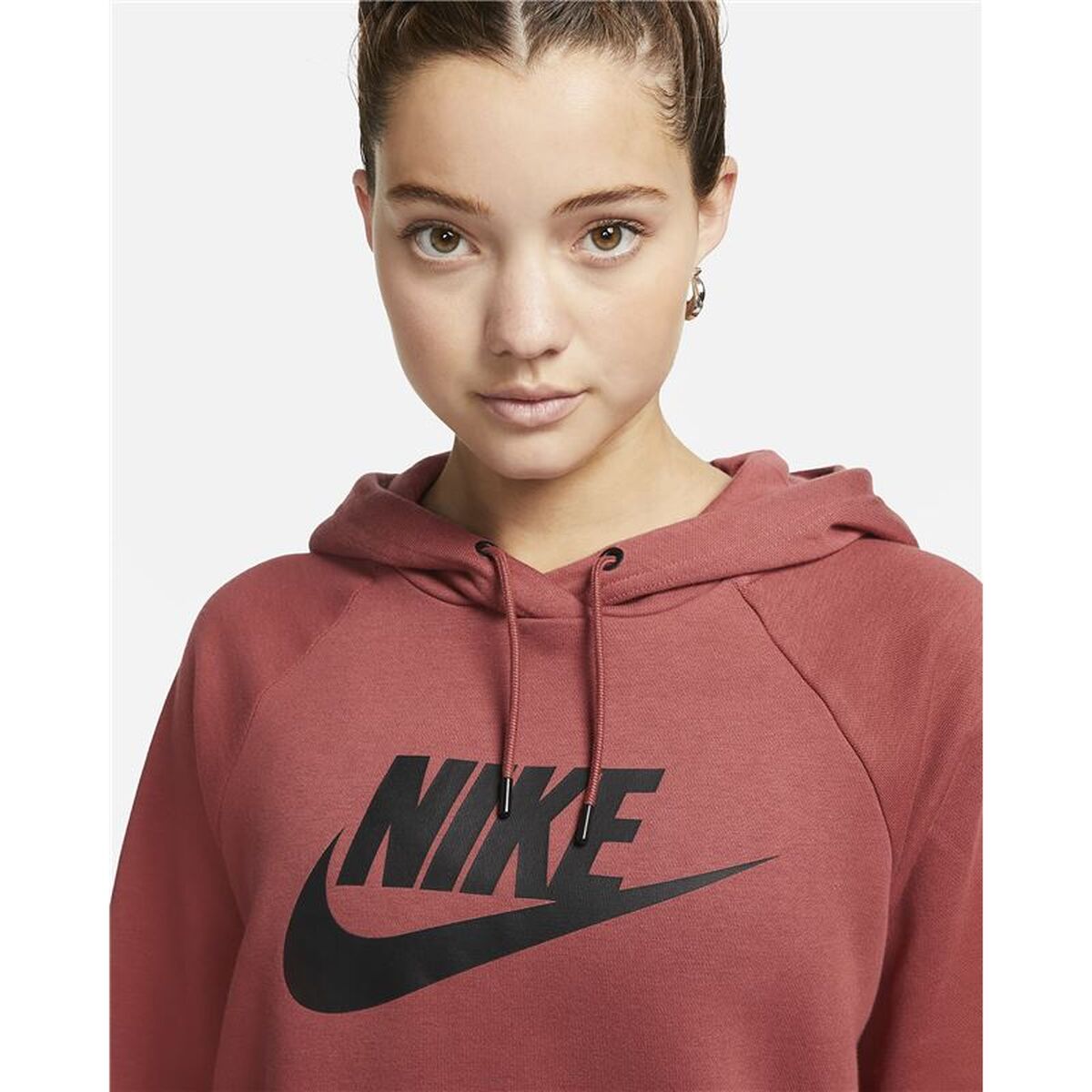 Hanorac cu Glugă Femei Nike Essential Roșu Carmin