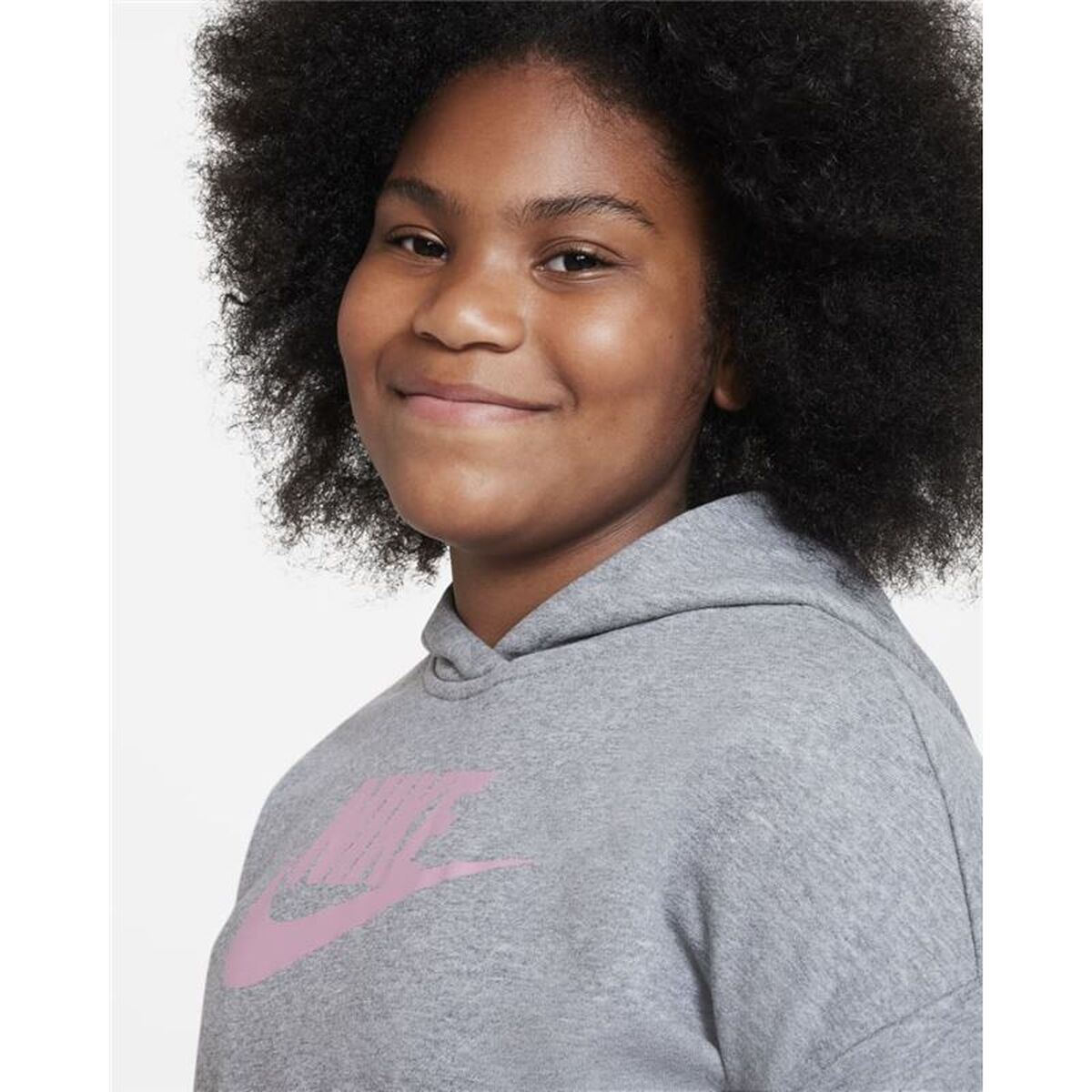 Hanorac cu glugă pentru fete Nike Sportswear Club Gri