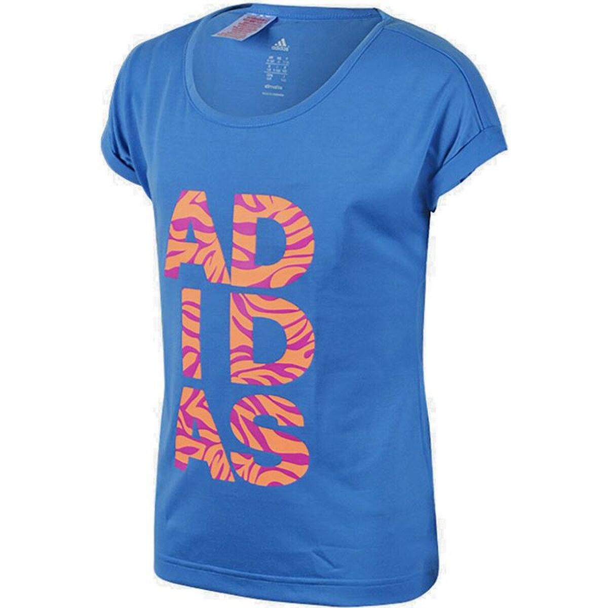 Tricou cu Mânecă Scurtă pentru Copii Adidas Albastru