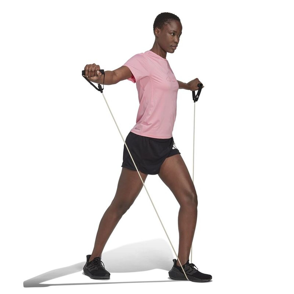 Pantalon Scurt Sport Adidas Pacer 3 Stripes Knit Negru