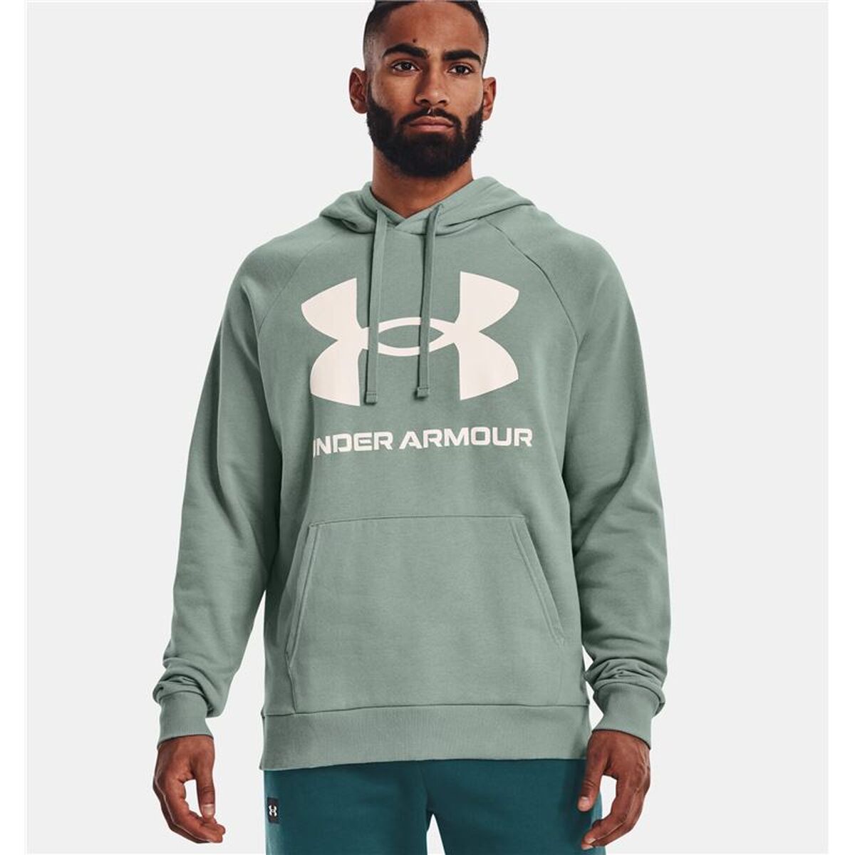 Hanorac cu Glugă Bărbați Under Armour Rival Big Logo Albastru