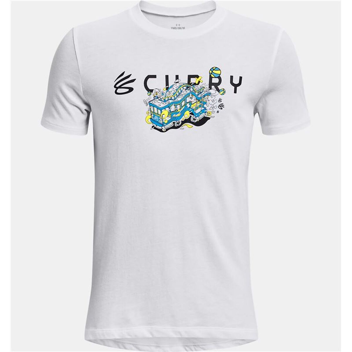 Tricou cu Mânecă Scurtă pentru Copii Under Armour 1374219-100 Alb