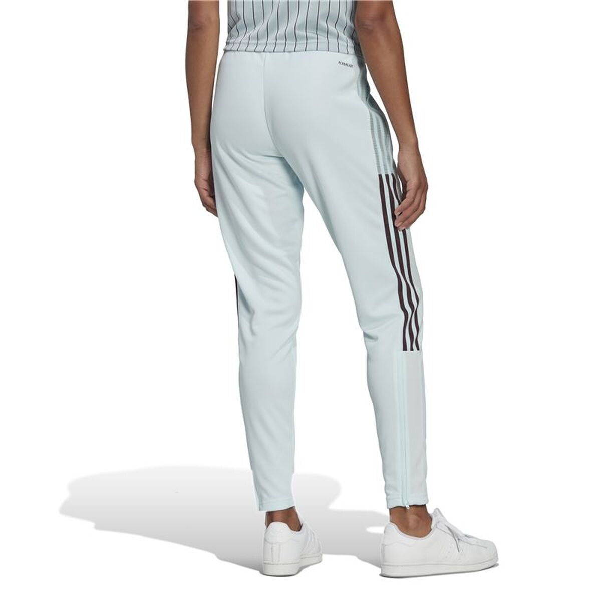 Pantaloni lungi de sport Adidas Cyan Deschis Femeie