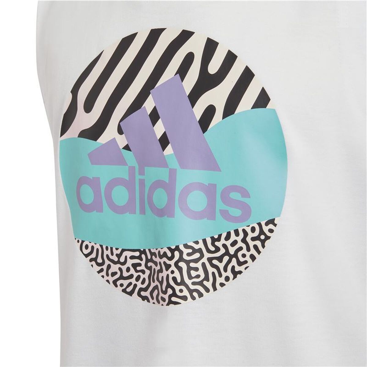 Tricou cu Mânecă Scurtă pentru Copii Adidas HA3895 Alb