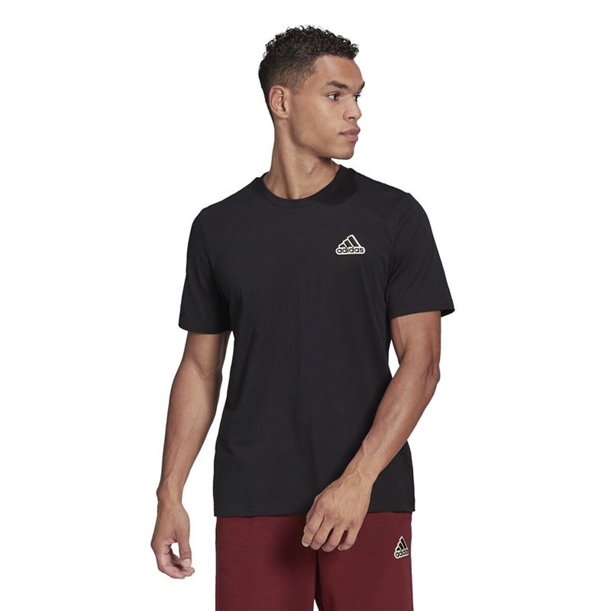 Tricou cu Mânecă Scurtă Bărbați Adidas HE1817 Negru (S)