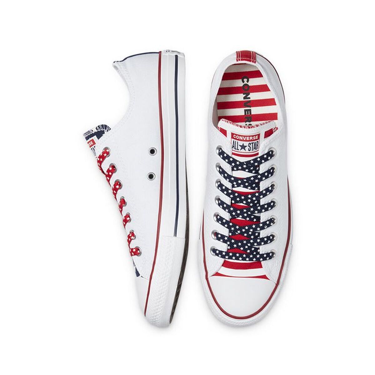 Adidași pentru Copii Converse Stars Stripes Chuck Taylor Alb