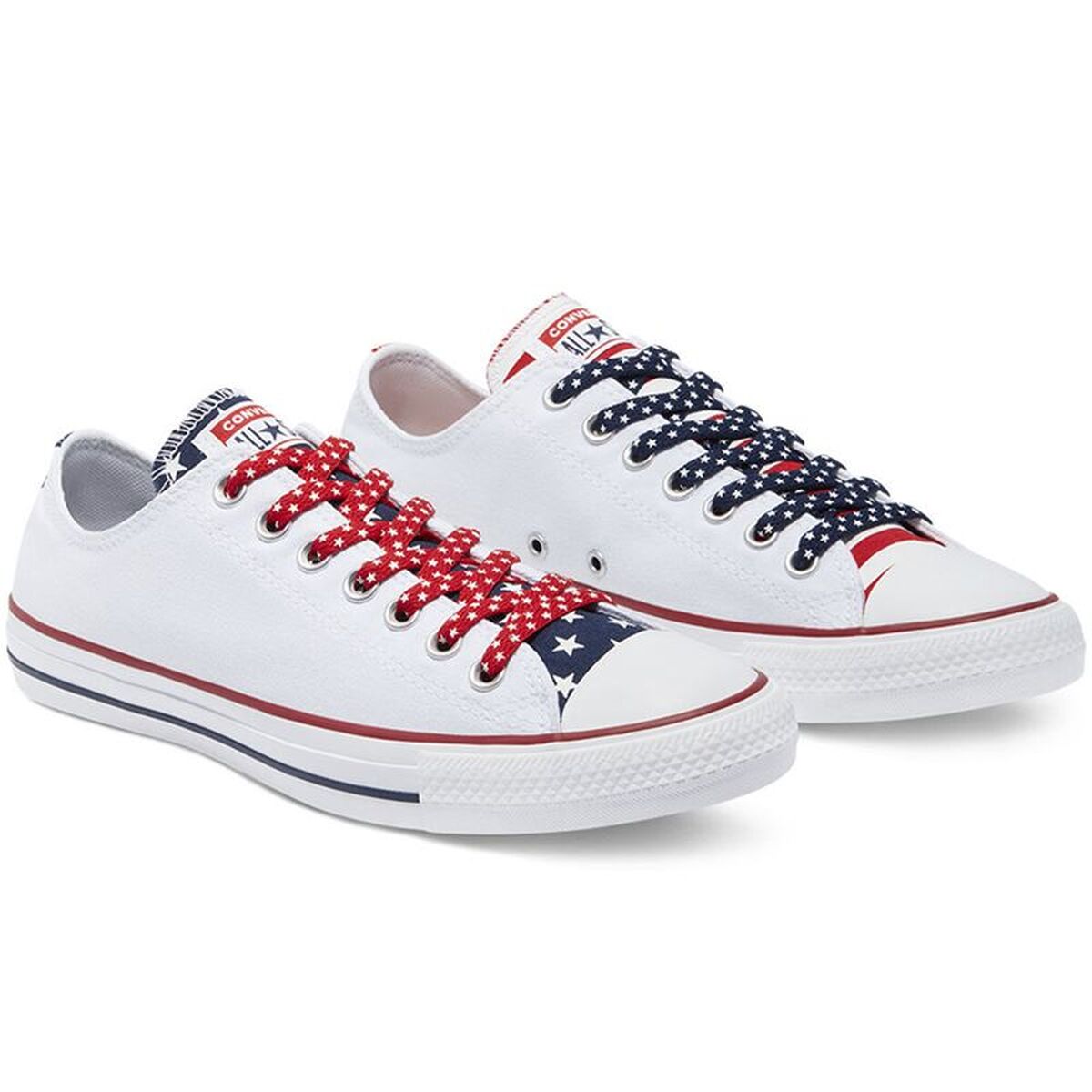 Adidași pentru Copii Converse Stars Stripes Chuck Taylor Alb