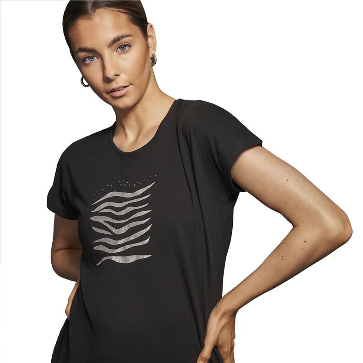 Tricou cu Mânecă Scurtă Femei Dare 2b DWT578-800 Negru (XS)