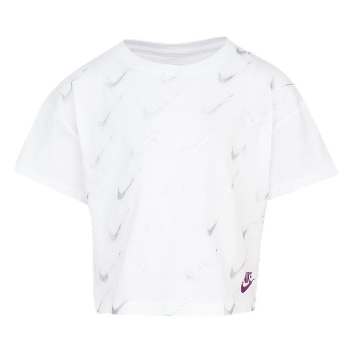 Tricou cu Mânecă Scurtă pentru Copii Nike 36I352-001 Alb