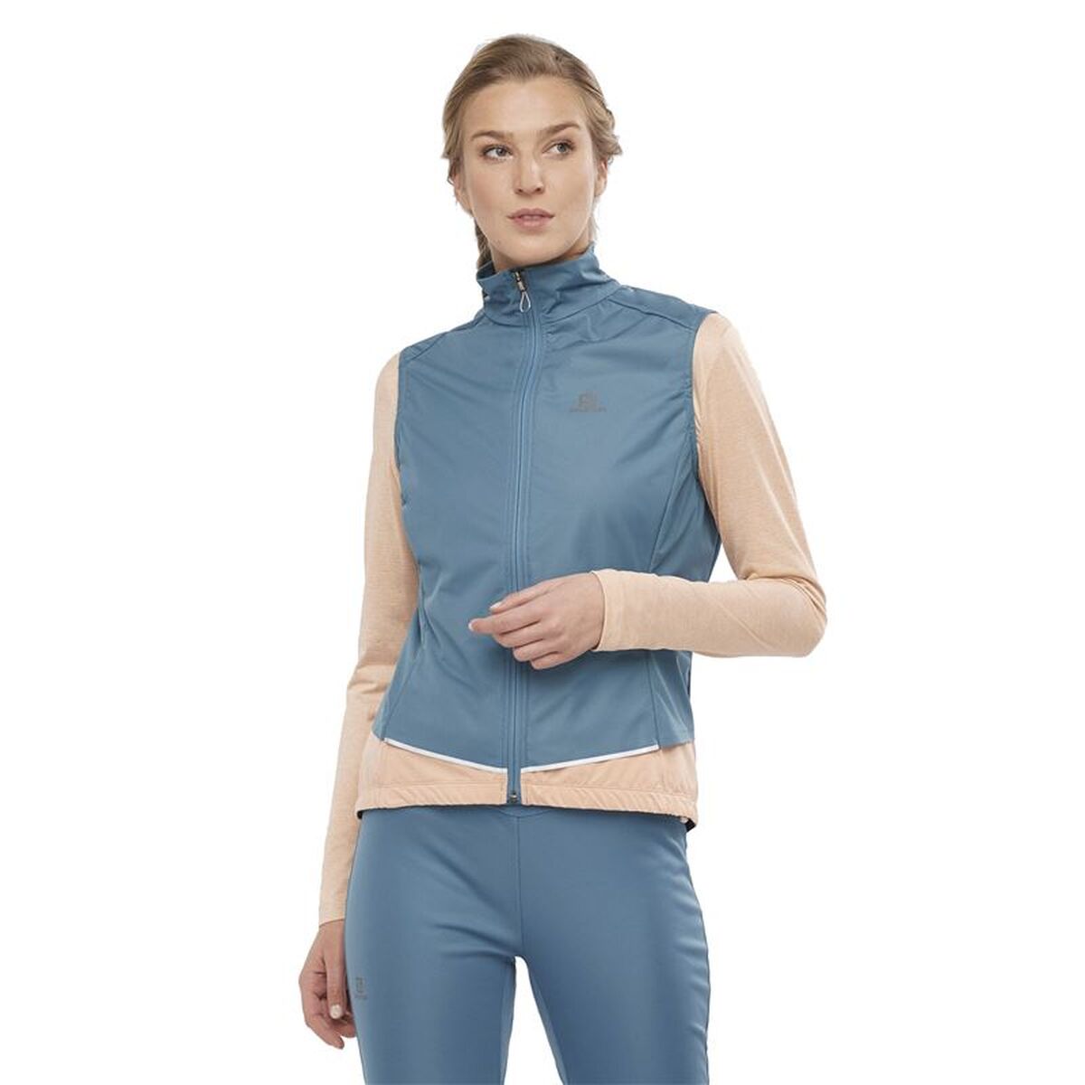 Vestă de alergare Salomon Light Shell W Albastru deschis