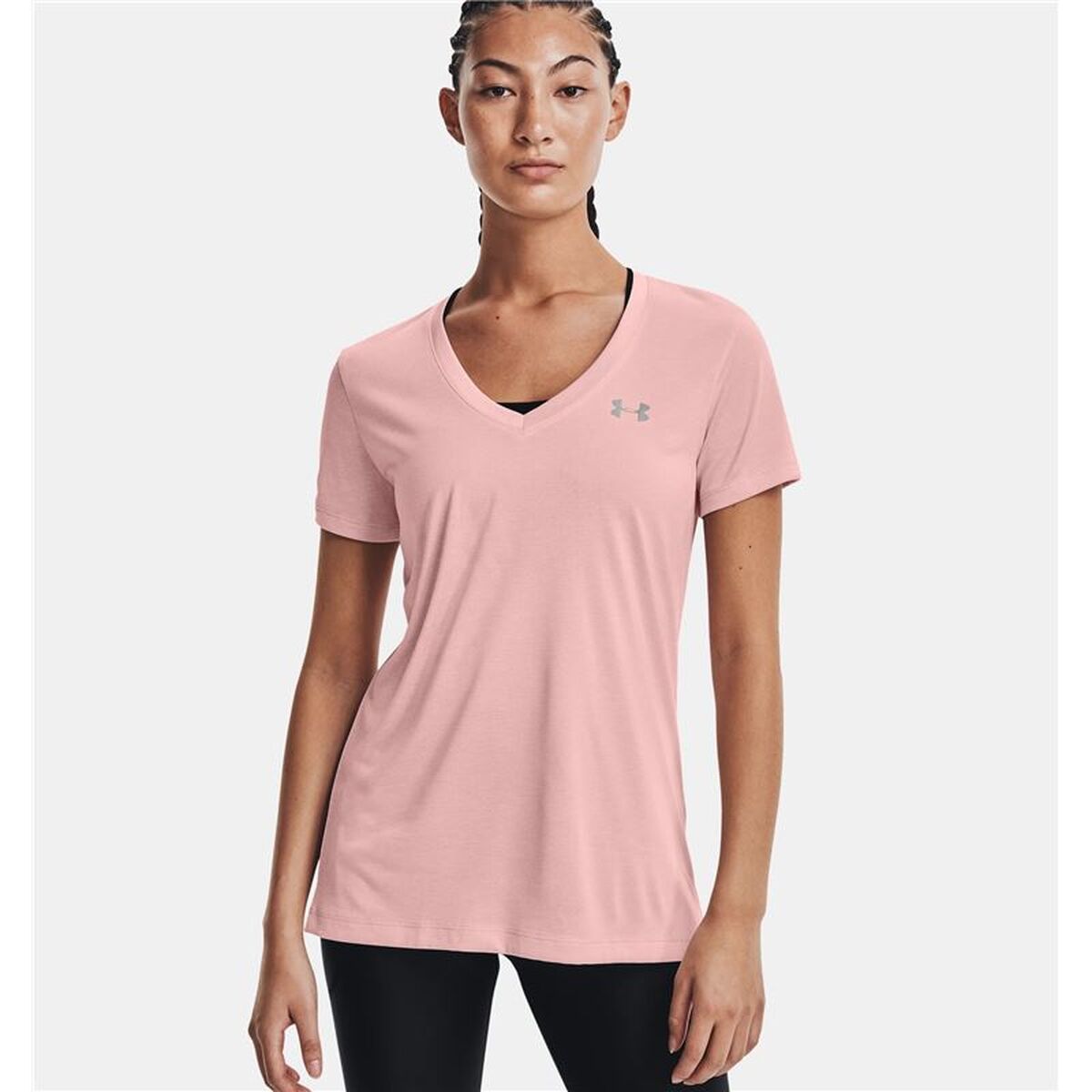 Tricou cu Mânecă Scurtă Femei Under Armour 1258568-676 Roz (XS)