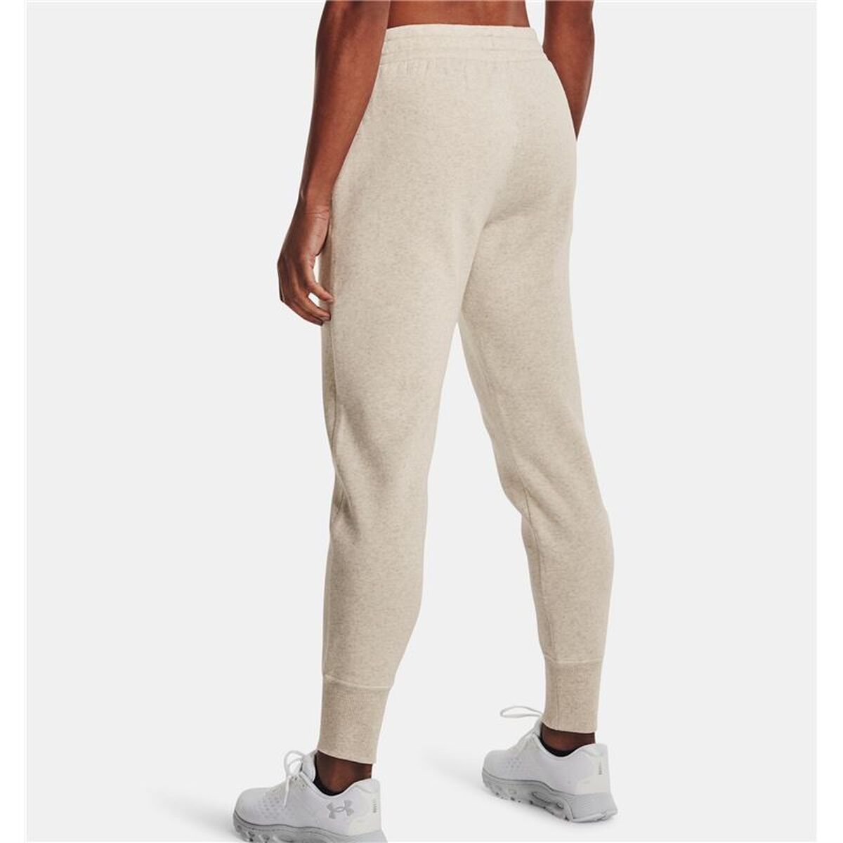 Pantaloni lungi de sport Under Armour Rival Fleece Joggers Alb Natural Femeie