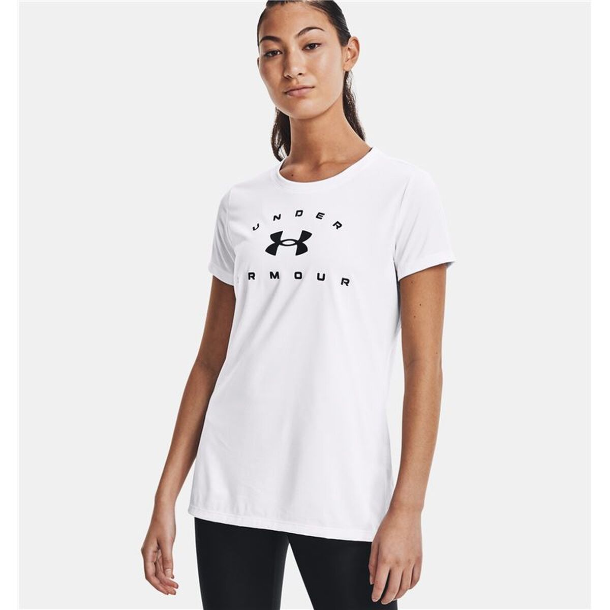 Tricou cu Mânecă Scurtă Femei Under Armour 1369864-100 Alb (XS)