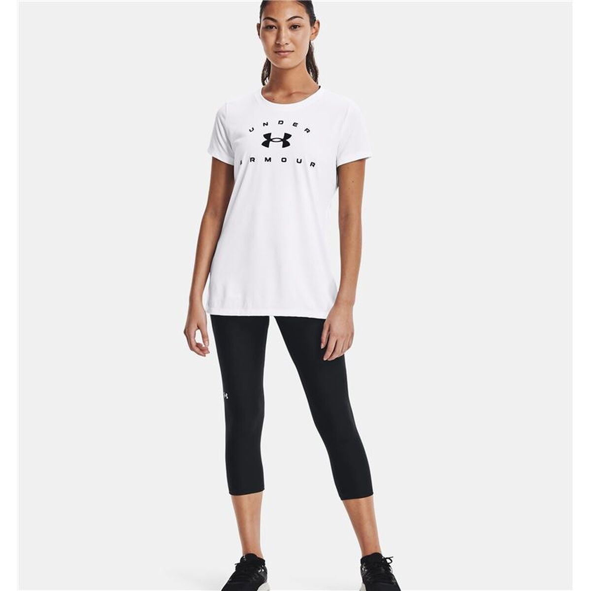 Tricou cu Mânecă Scurtă Femei Under Armour 1369864-100 Alb (XS)