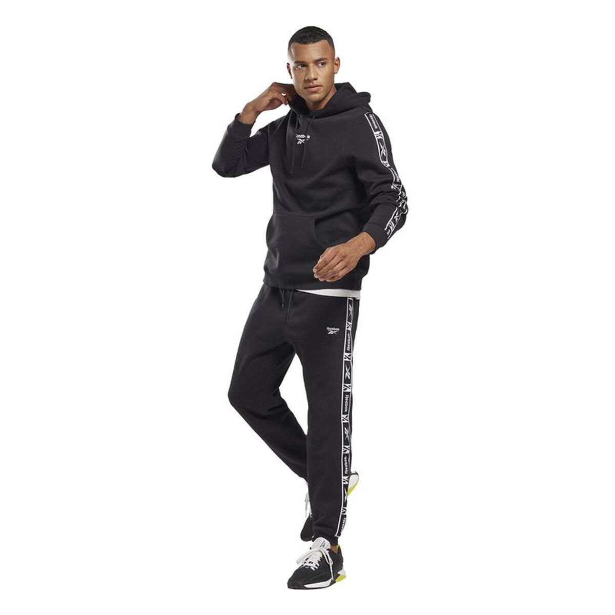 Pantaloni lungi de sport Reebok Ri Tape Jogger Negru Bărbați