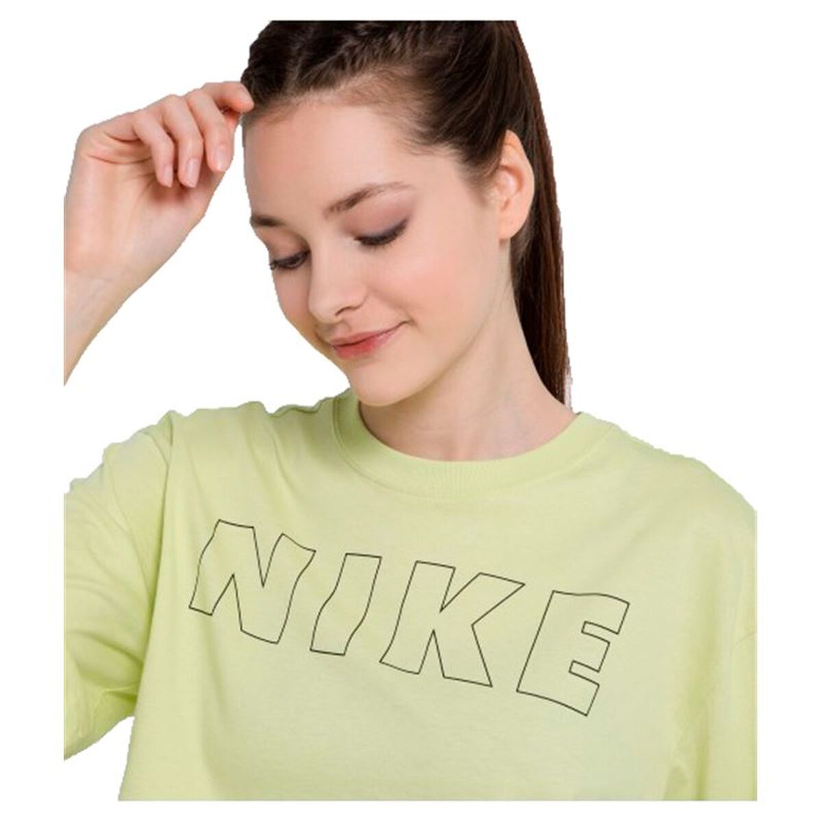 Tricou cu Mânecă Scurtă Femei Nike Air Verde deschis