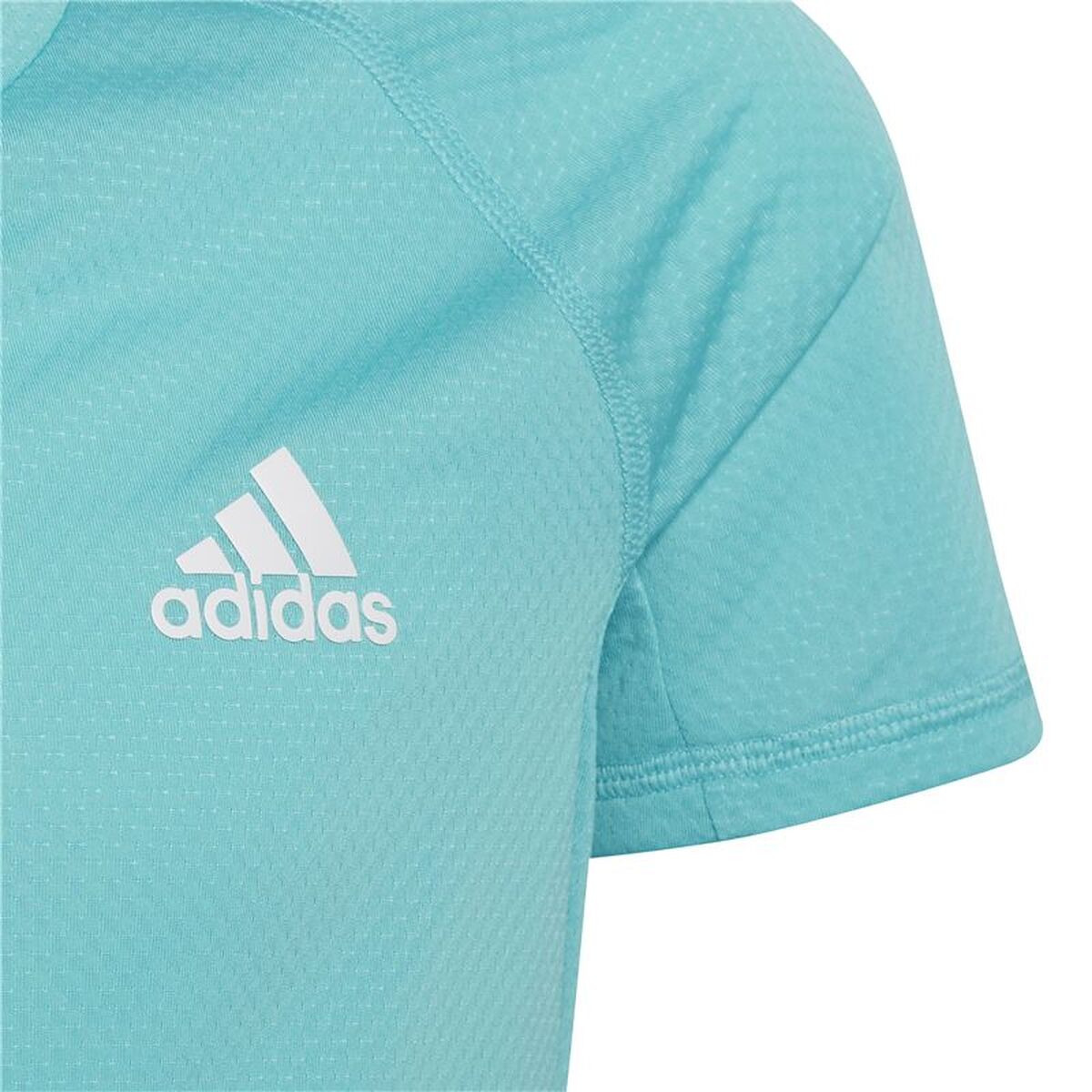 Tricou cu Mânecă Scurtă pentru Copii Adidas AEROREADY Acvamarin