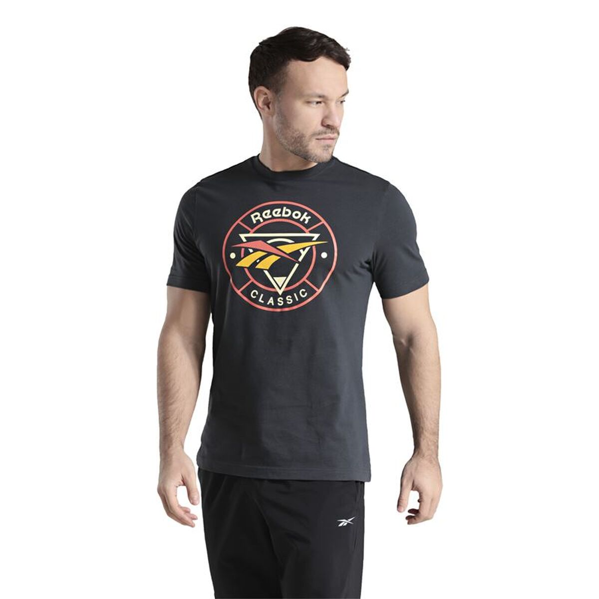 Tricou cu Mânecă Scurtă Bărbați Reebok Reebok Classic Trail Negru