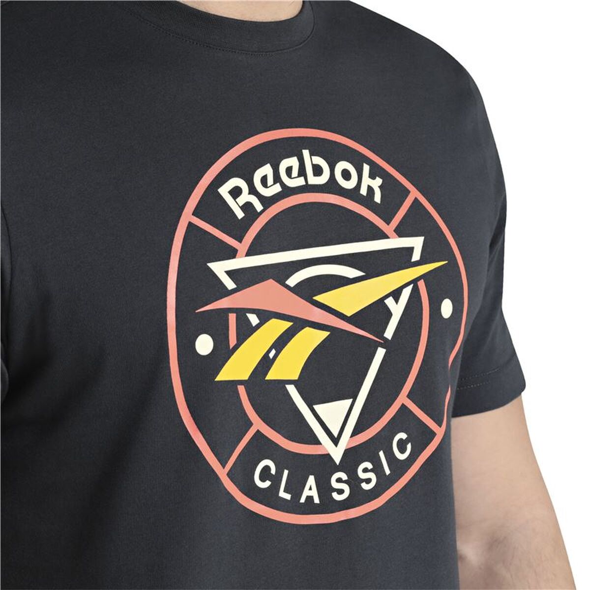 Tricou cu Mânecă Scurtă Bărbați Reebok Reebok Classic Trail Negru