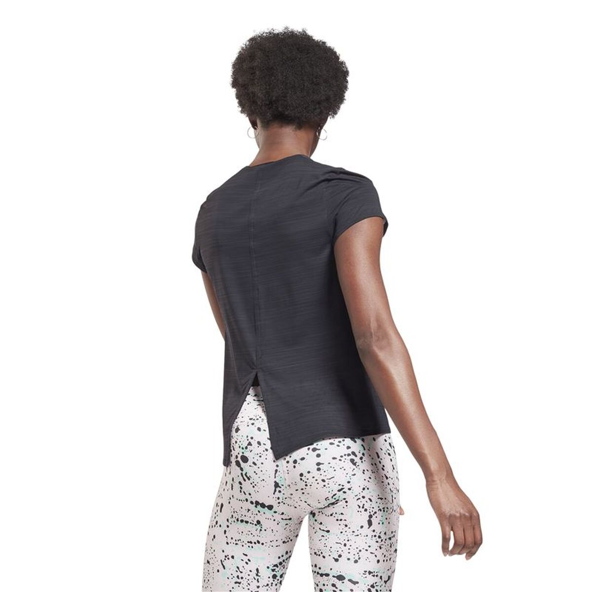 Tricou cu Mânecă Scurtă Femei Reebok Workout Ready Activchill Negru