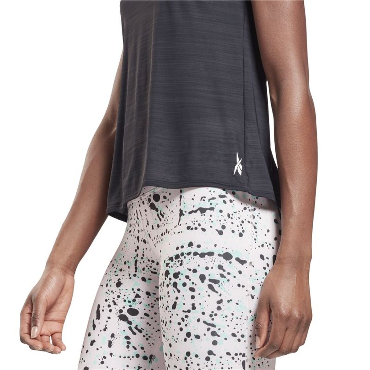 Tricou cu Mânecă Scurtă Femei Reebok Workout Ready Activchill Negru