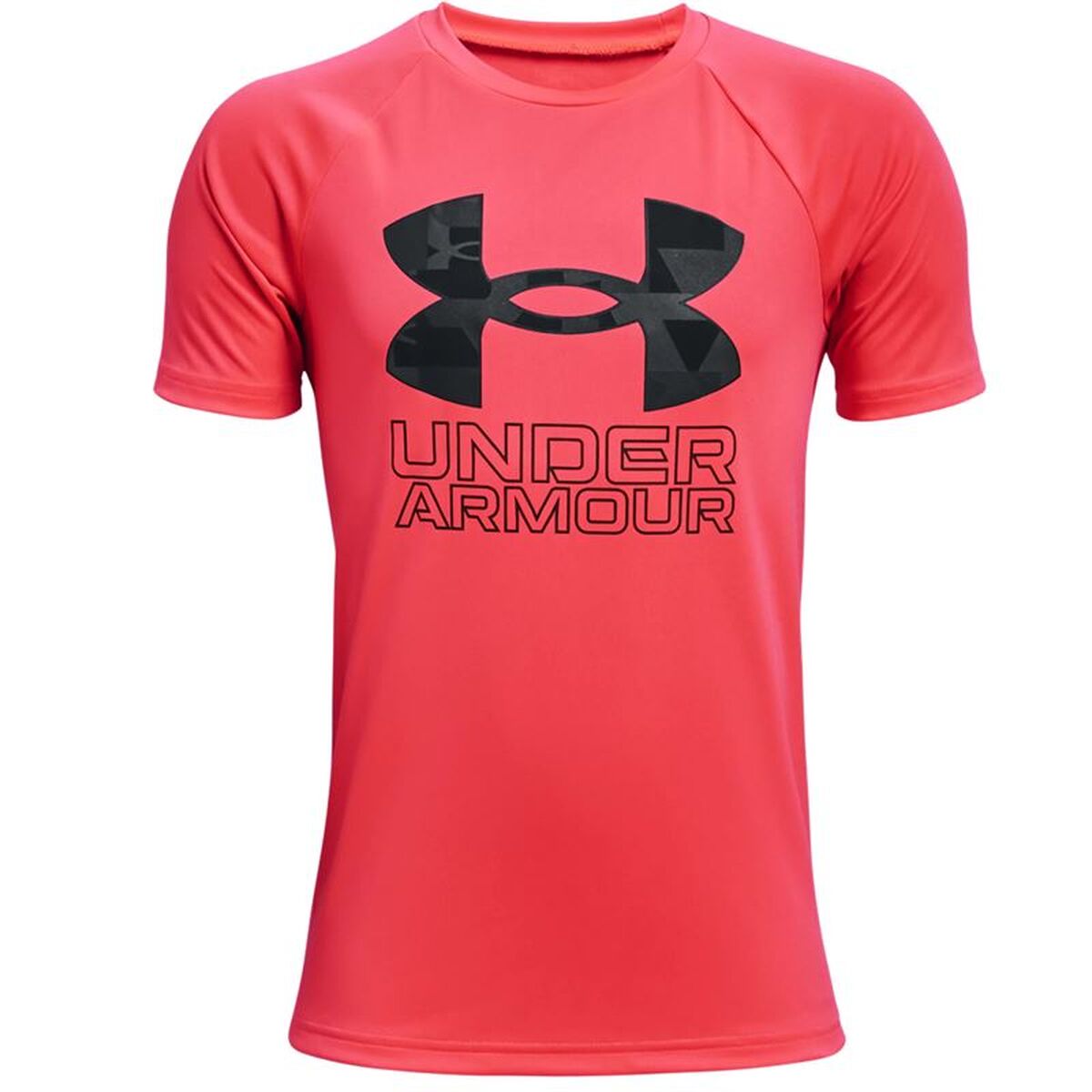 Tricou cu Mânecă Scurtă pentru Copii Under Armour Tech Hybrid Roșu