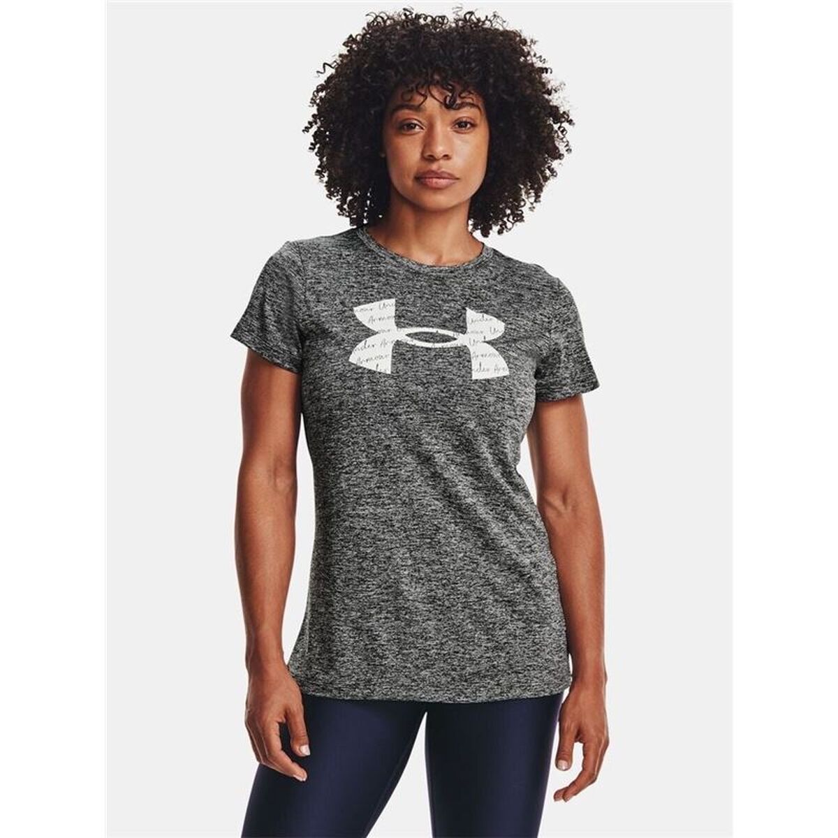 Tricou cu Mânecă Scurtă Femei Under Armour Tech Twist Gri