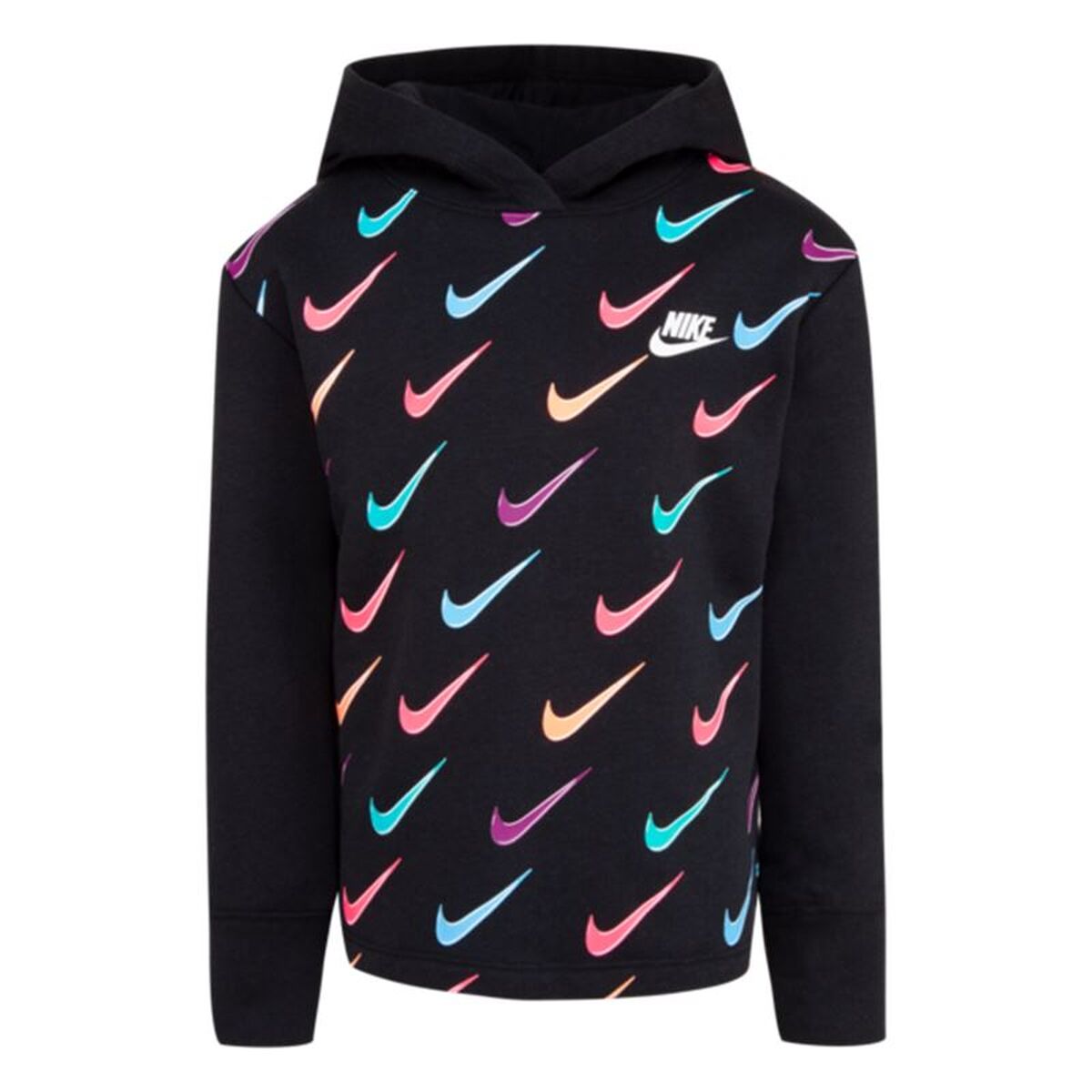 Hanorac cu glugă pentru fete Nike NSW Kids Negru