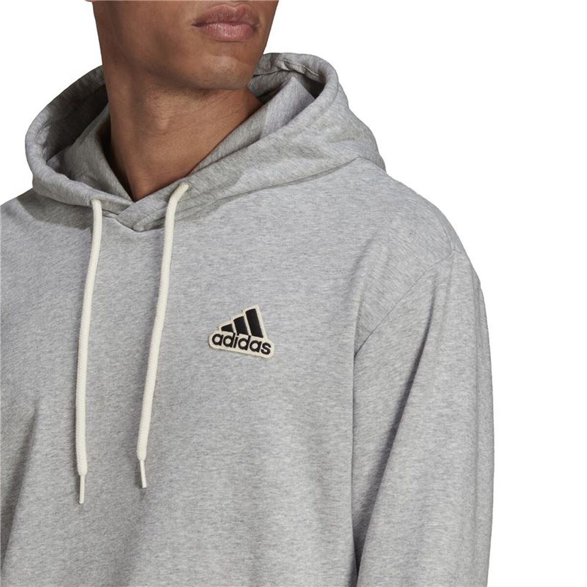 Hanorac cu Glugă Bărbați Adidas Essentials Feelcomfy M Gri deschis