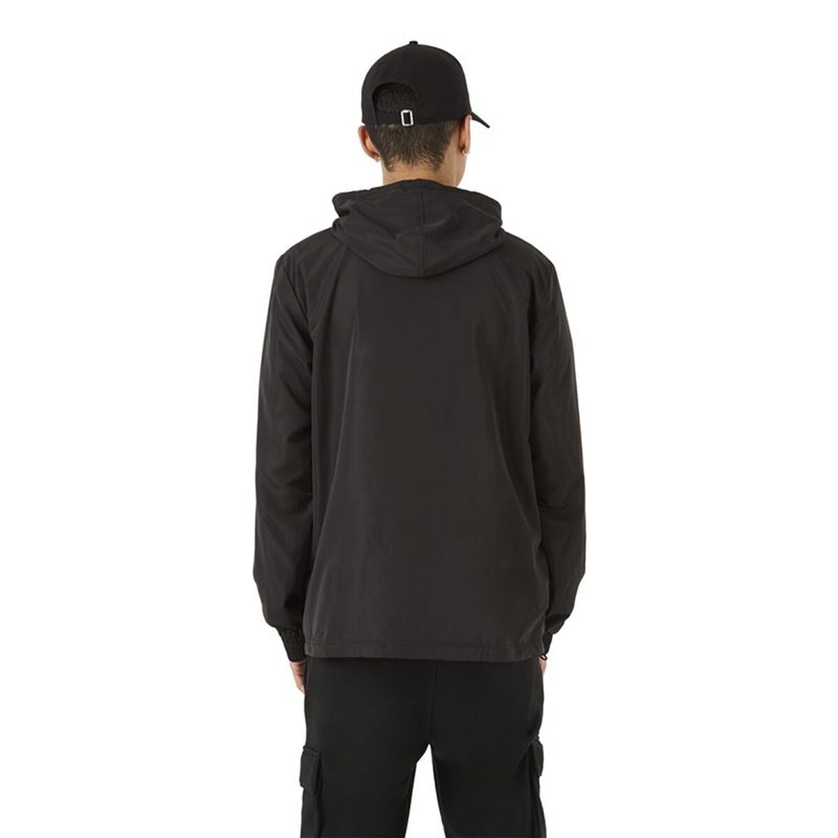 Hanorac cu Glugă Bărbați New Era Chicago Bulls Camo Logo Windbreacker Negru