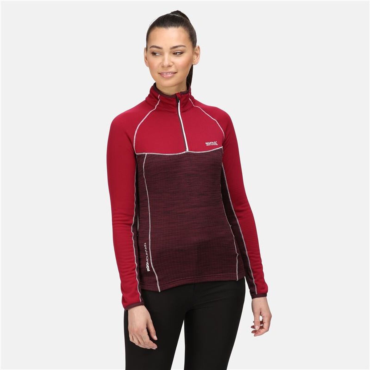 Căptușeală Material Polar Regatta Hepley Lightweight Half-Zip W Roșu Închis