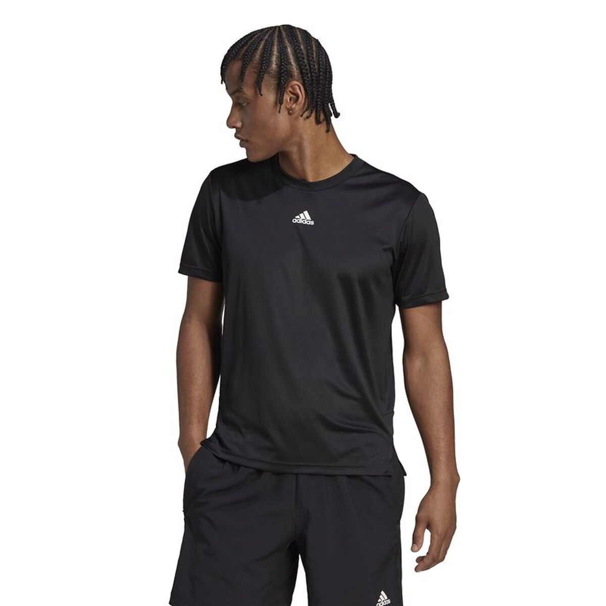 Tricou cu Mânecă Scurtă Bărbați Adidas HN8506 Negru (XS)