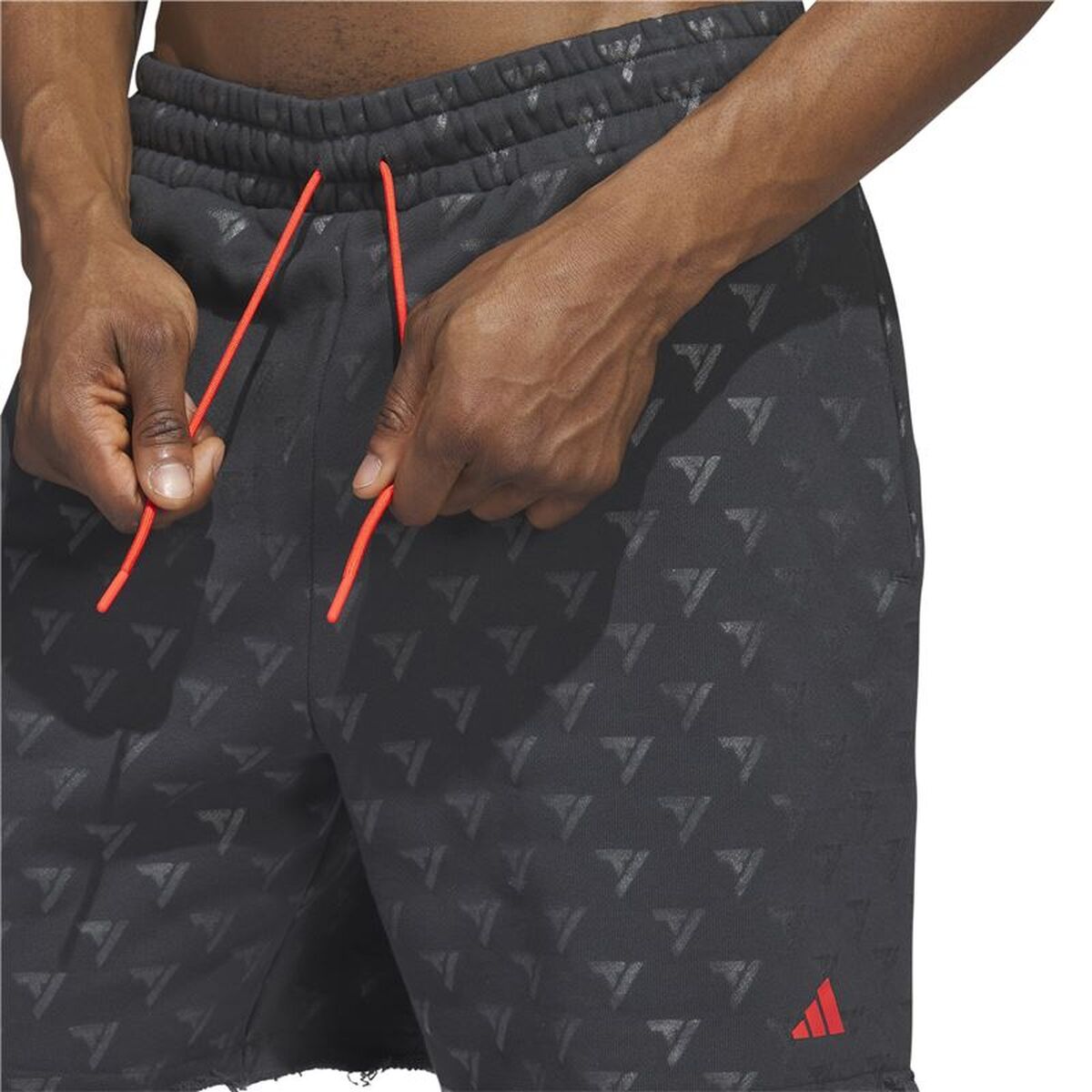 Pantaloni Scurți Sport pentru Bărbați Adidas Trae Allover Print Gri