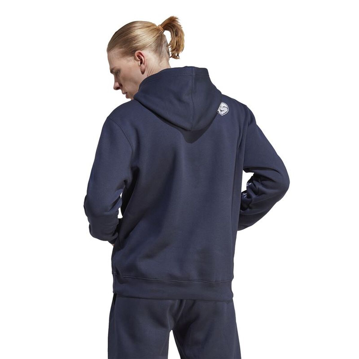 Hanorac cu Glugă Bărbați Adidas Bl Fl Hd Q3 Fl Bleumarin